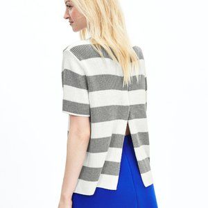 Banana Republic open back short sleeve sweater XS